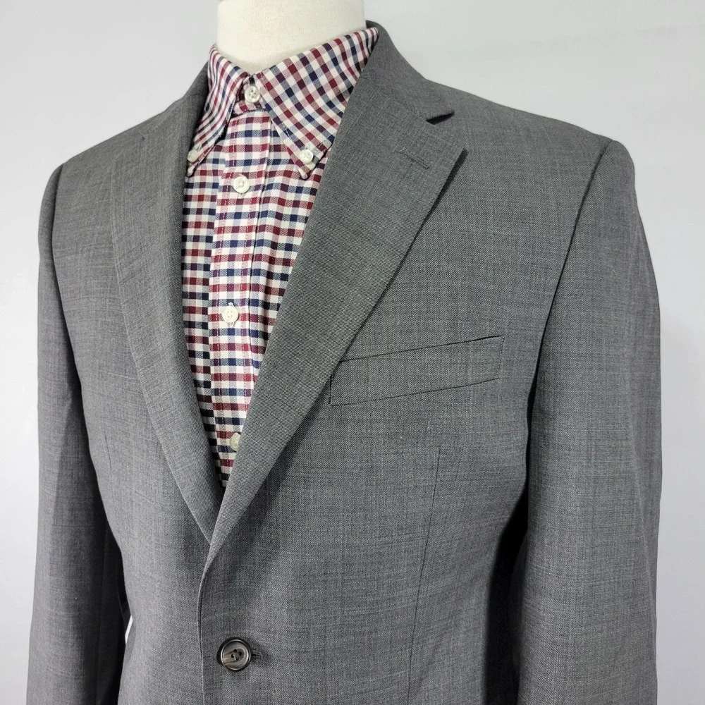 Lauren Ralph‎ Lauren Men's Sport Coat Blazer Two Button SRK SKN Gray Wool 40R